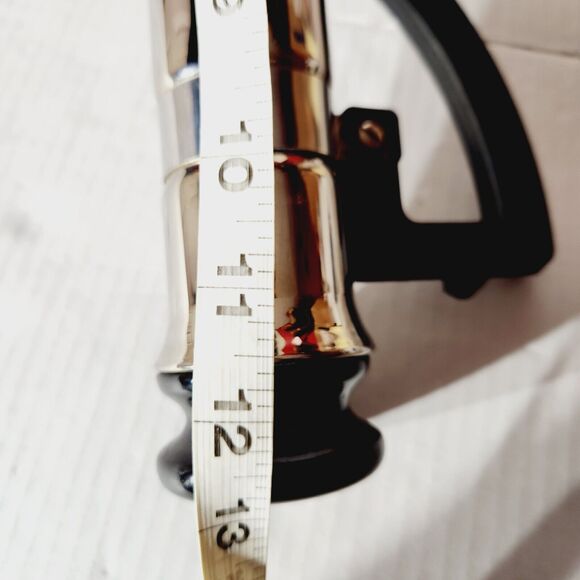 Vtg Glass Carafe Coffee Pot Hand Blown Bakelite Handle Round 8 Cup MCM Retro - Picture 2 of 13